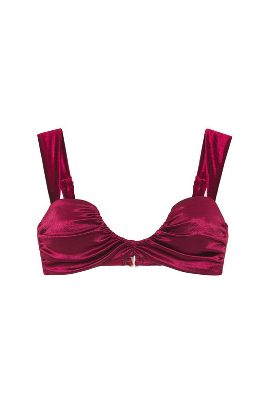 Lila Top in Cherry Sheen - ghost